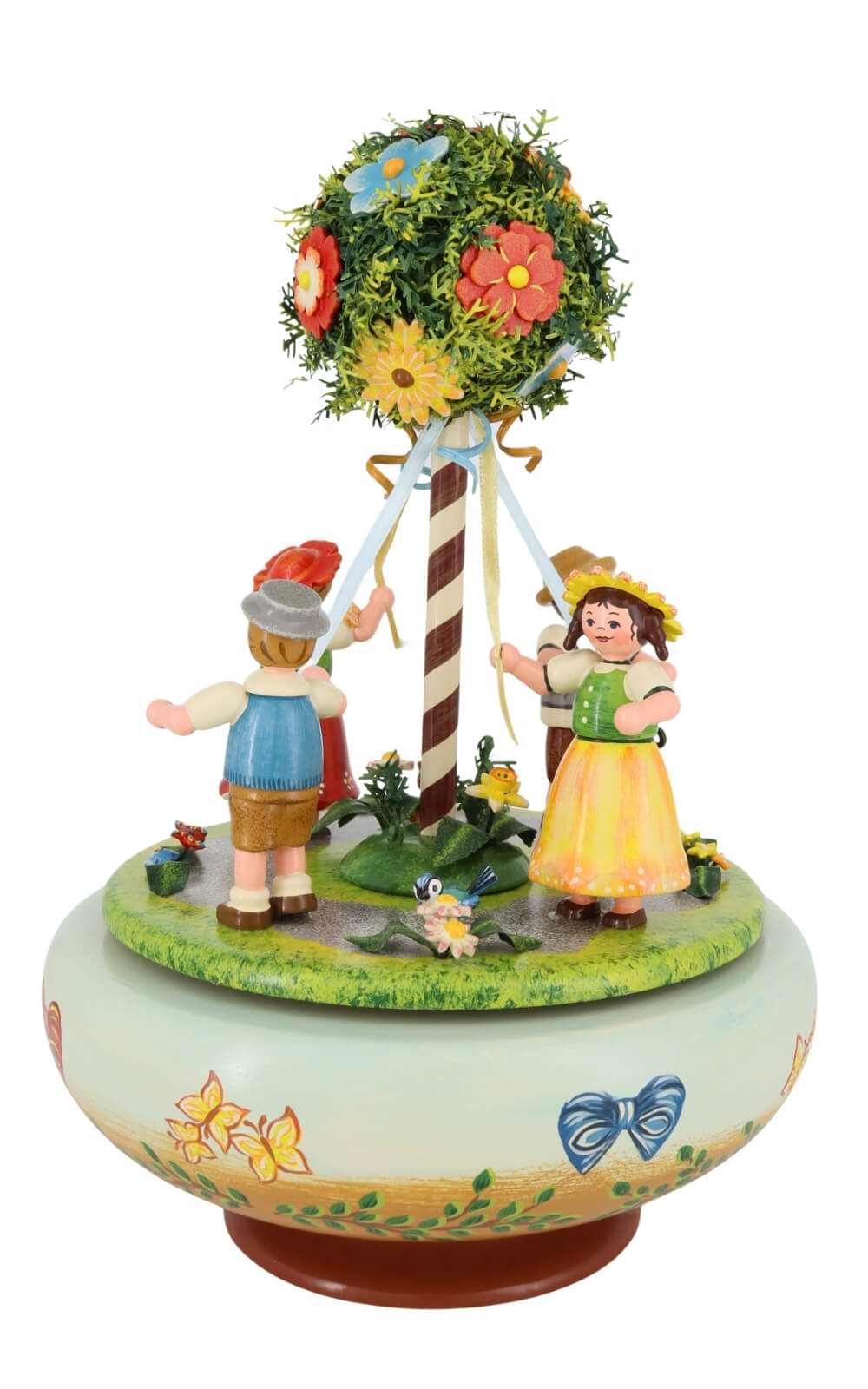 Spieluhr Maientanz, Melodie Komm lieber Mai, 26 cm, farbig von Hubrig Volkskunst_4