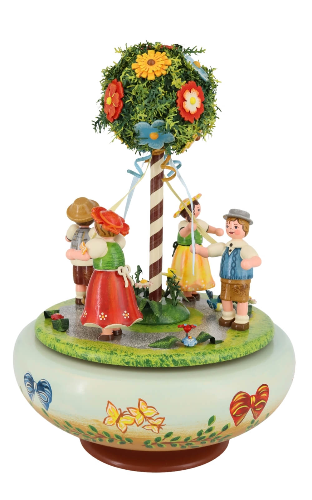 Spieluhr Maientanz, Melodie Komm lieber Mai, 26 cm, farbig von Hubrig Volkskunst_5