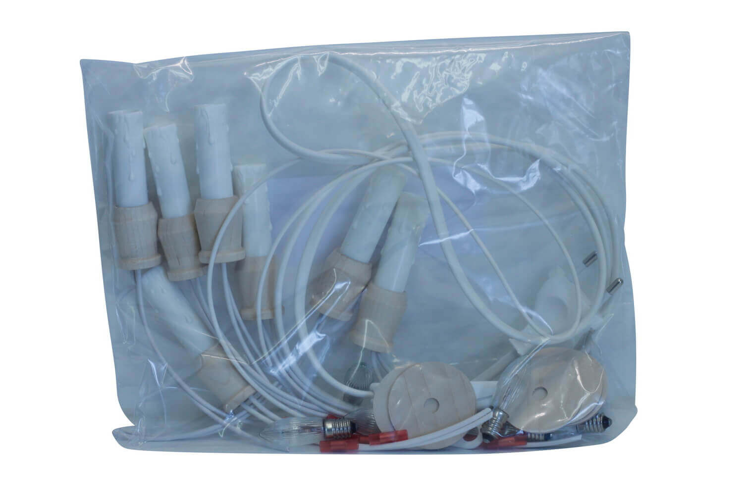 Elektrobausatz für 7er Schwibbogen mit Tülle und Scheibe von SEIFFEN.COM