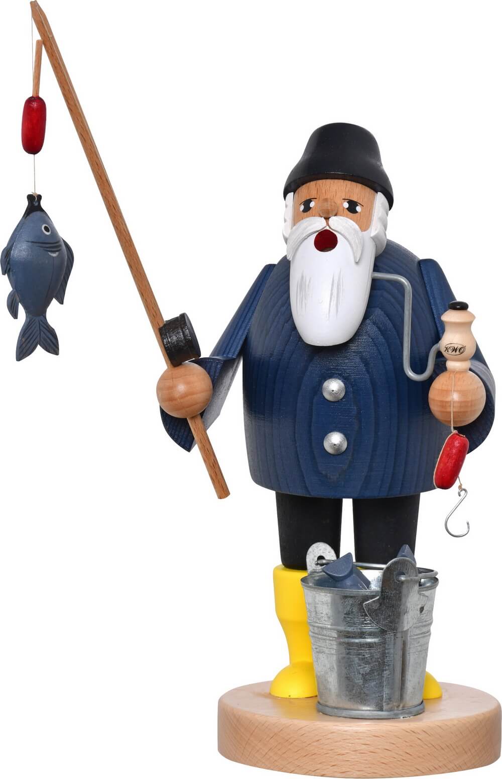 Räuchermännchen Angler, 23 cm, farbig von KWO