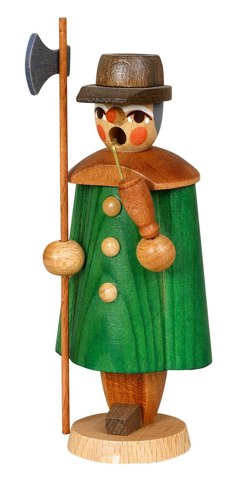 Räuchermännchen Nachtwächter, grün, 11 cm von Jan Stephani