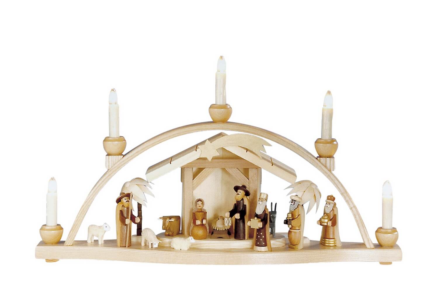 LED Schwibbogen Christi Geburt, natur, 53 cm von Knuth Neuber_1