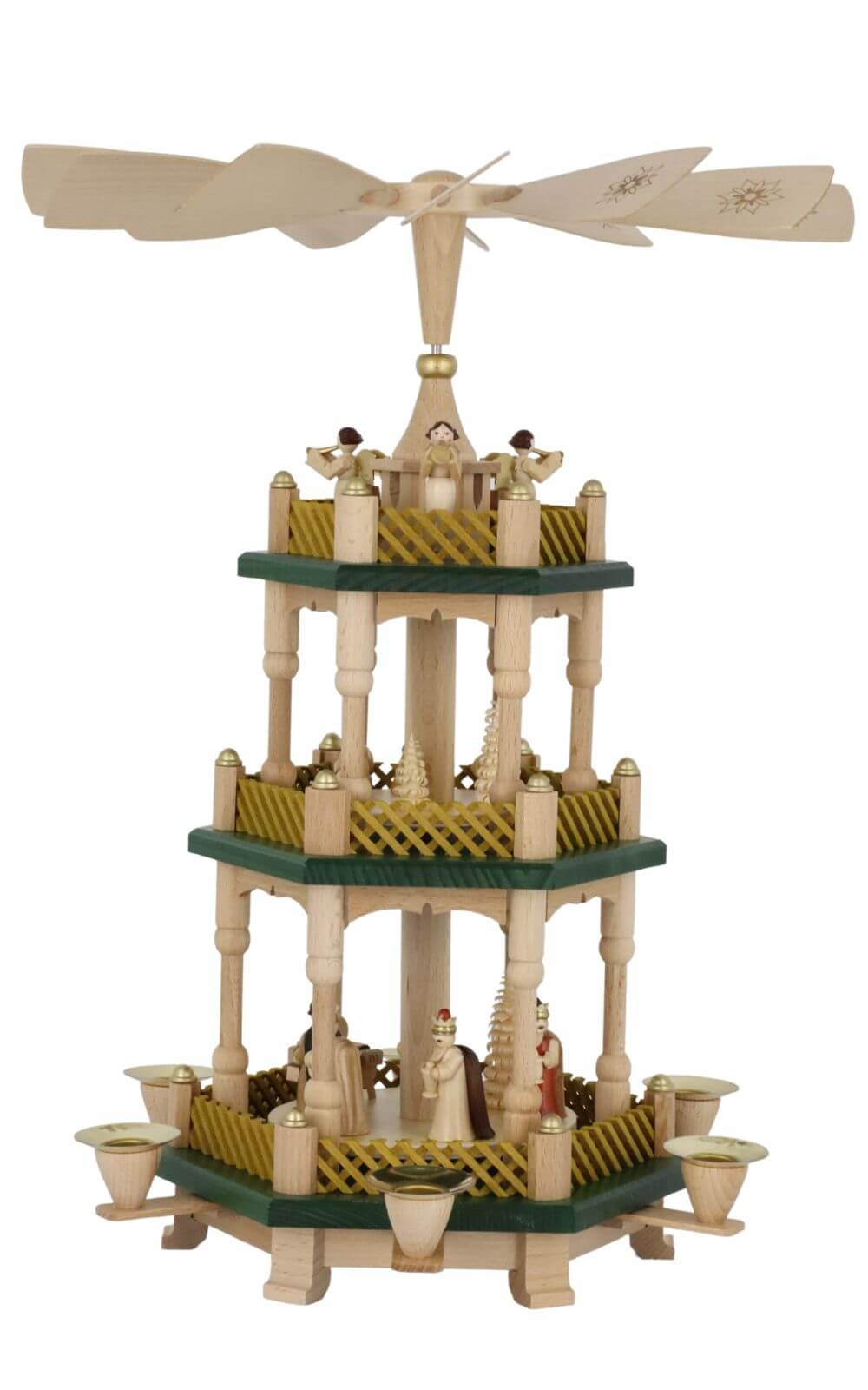 Weihnachtspyramide Christi Geburt, natur, 40 cm von Richard Glässer_2
