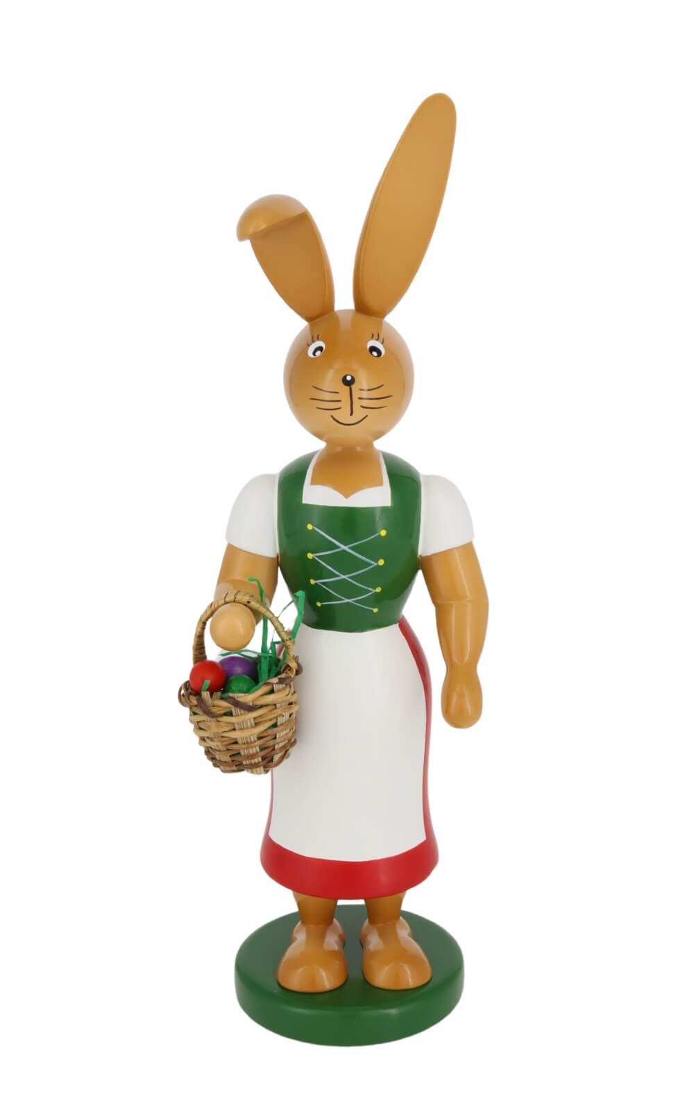 Osterhase - Häsin mit langem Rock und Schürze, 26 cm von Holzkunst Gahlenz