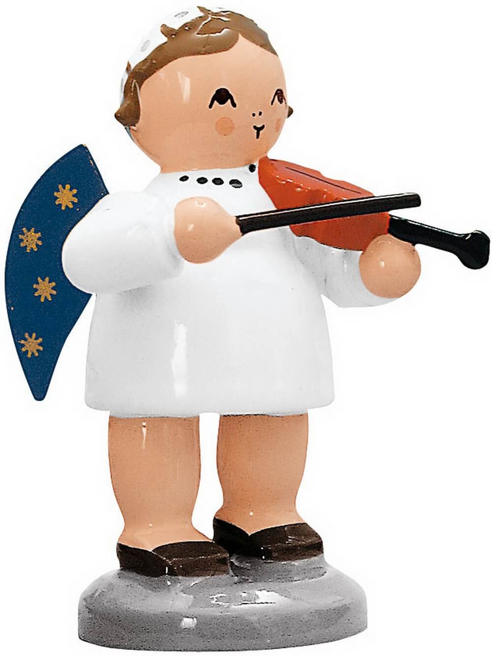 Miniatur Weihnachtsengel mit Geige, 5 cm, farbig von KWO