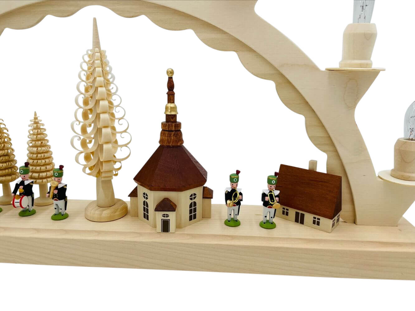 Schwibbogen Seiffener Dorf mit Bergmannskapelle von SEIFFEN.COM_3