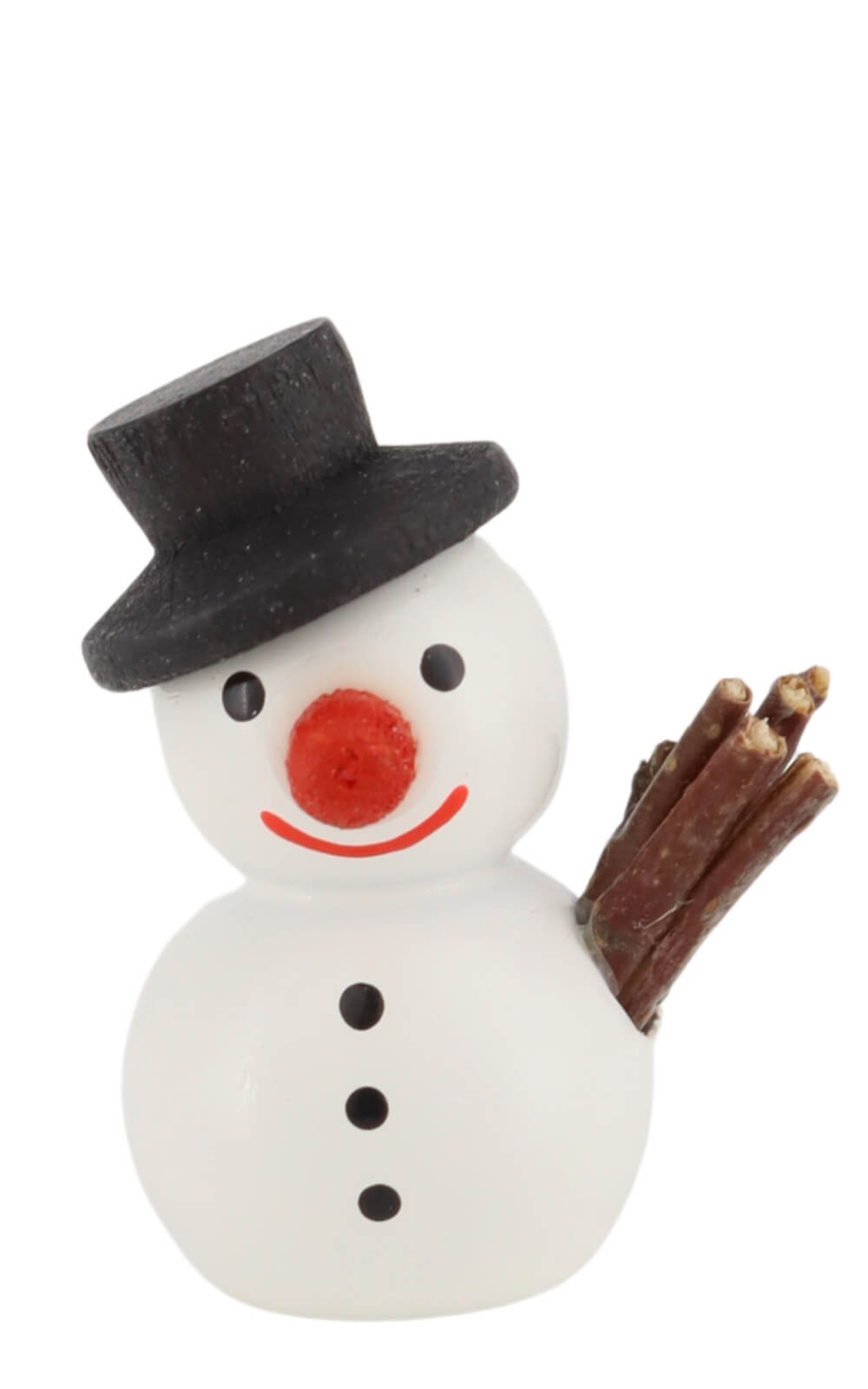 Miniatur Schneemann mit schwarzem Hut, 3 cm von SEIFFEN.COM_1