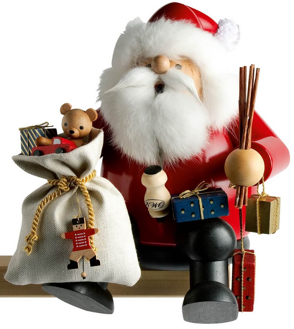 Räuchermännchen Kantenhocker Weihnachtsmann, 24 cm von KWO
