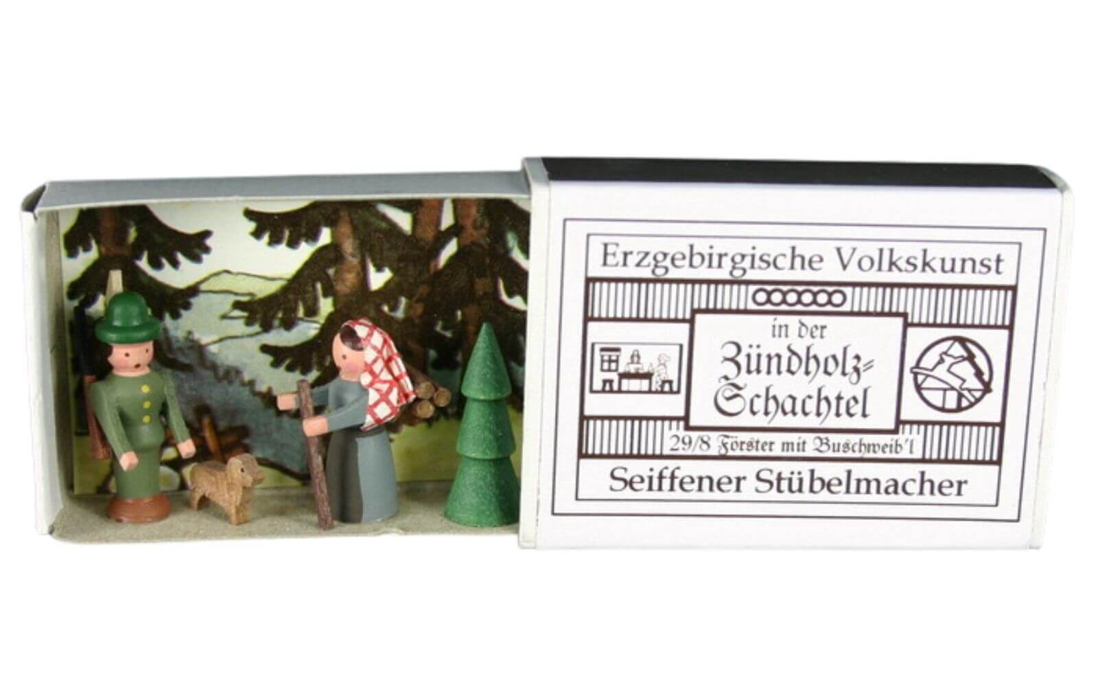 Zündholzschachtel Förster m. Buschweib´l Gunter Flath