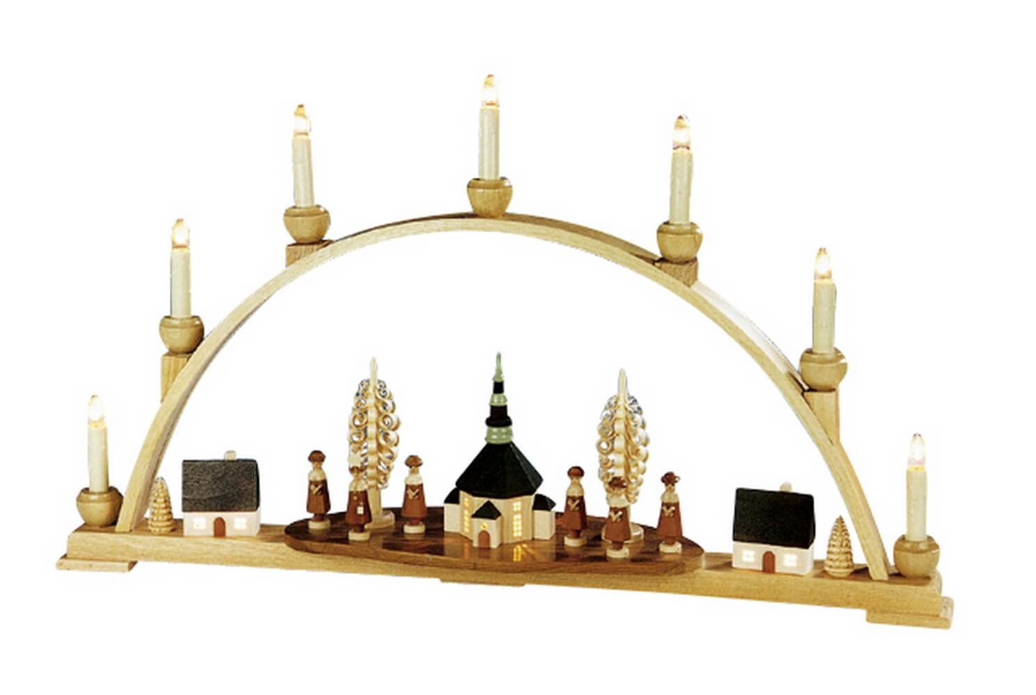 Schwibbogen Seiffener Kirche, 63 cm von Knuth Neuber_Bild1