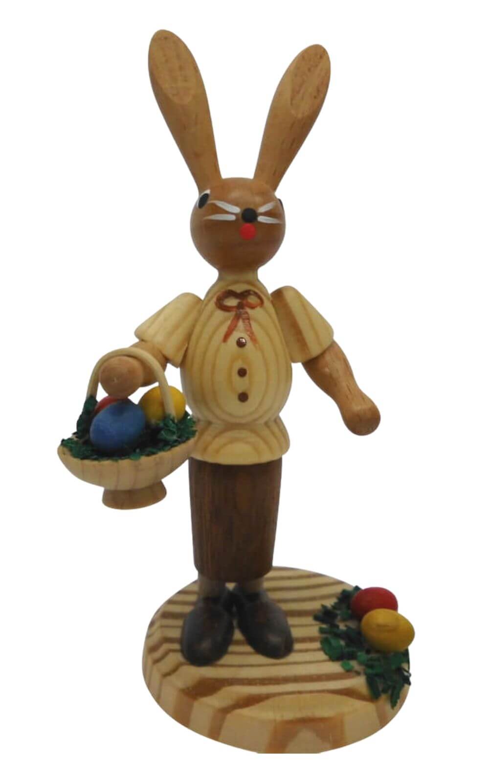 Osterhase - Frau mit Körbchen, natur von Günter Schulze