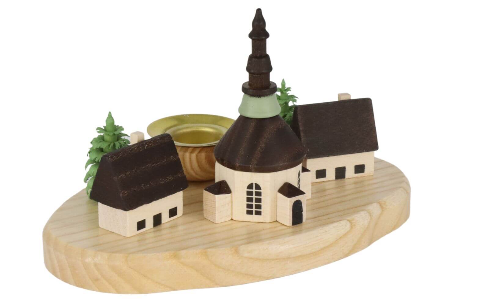 Weihnachtskerzenhalter Seiffener Dorf von Knuth Neuber