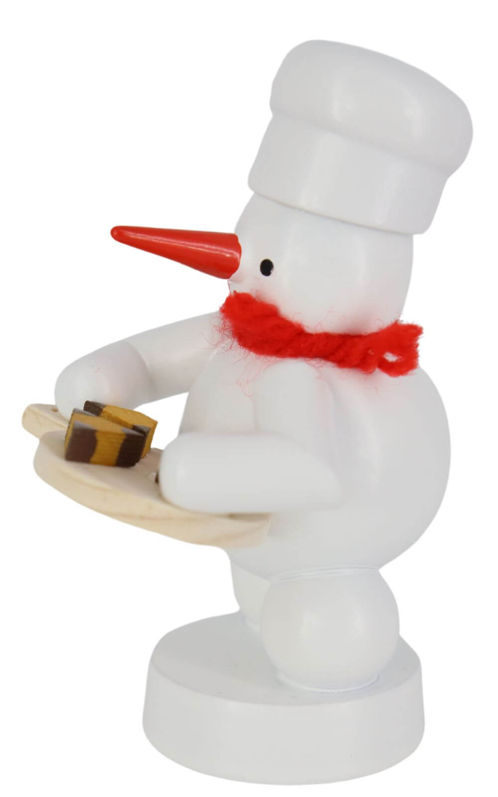 Schneemann Bäcker mit Nußecken, farbig, 8 cm von Volker Zenker_2