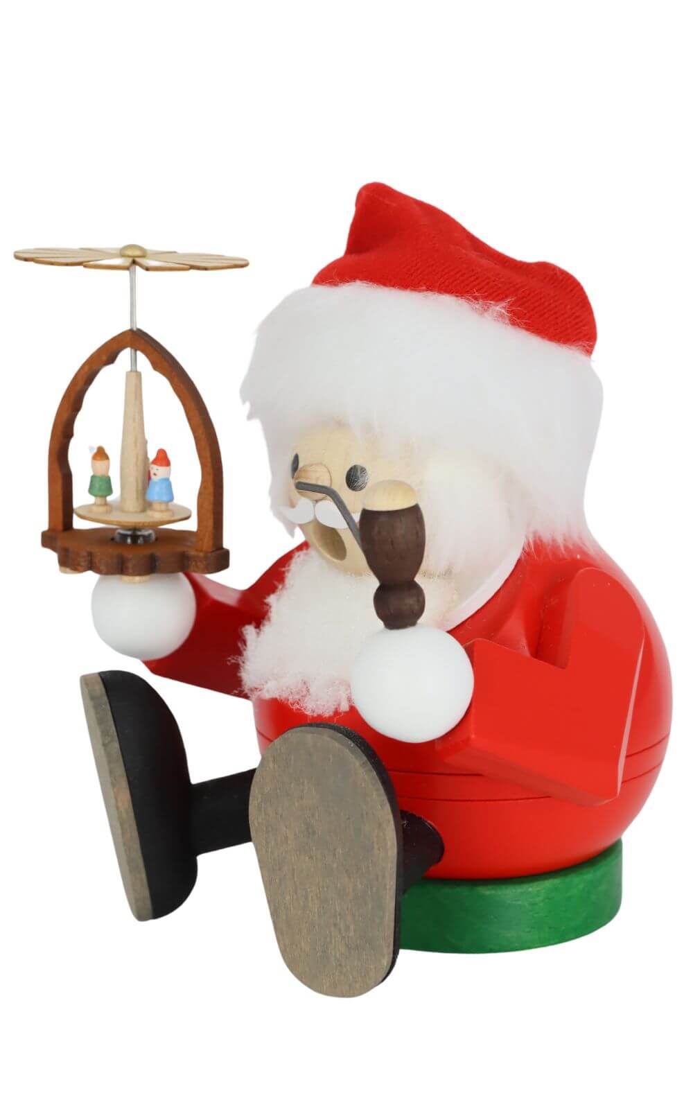 Räuchermann - Kugelräuchermännchen Santa mit Pyramide von Richard Glässer_3