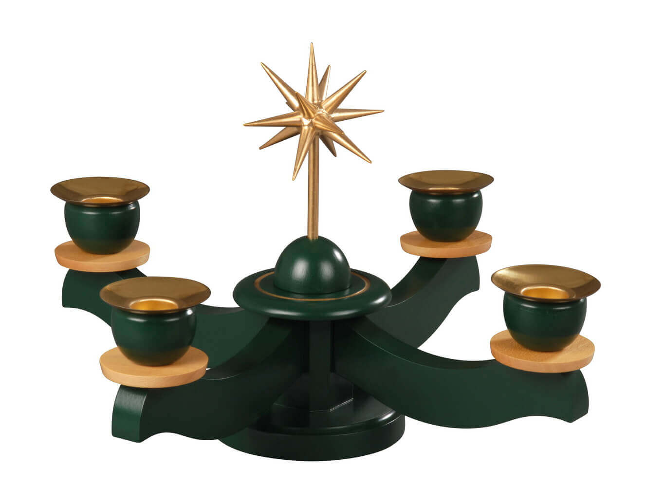 Adventsleuchter mit Weihnachtsstern, grün von Albin Preißler