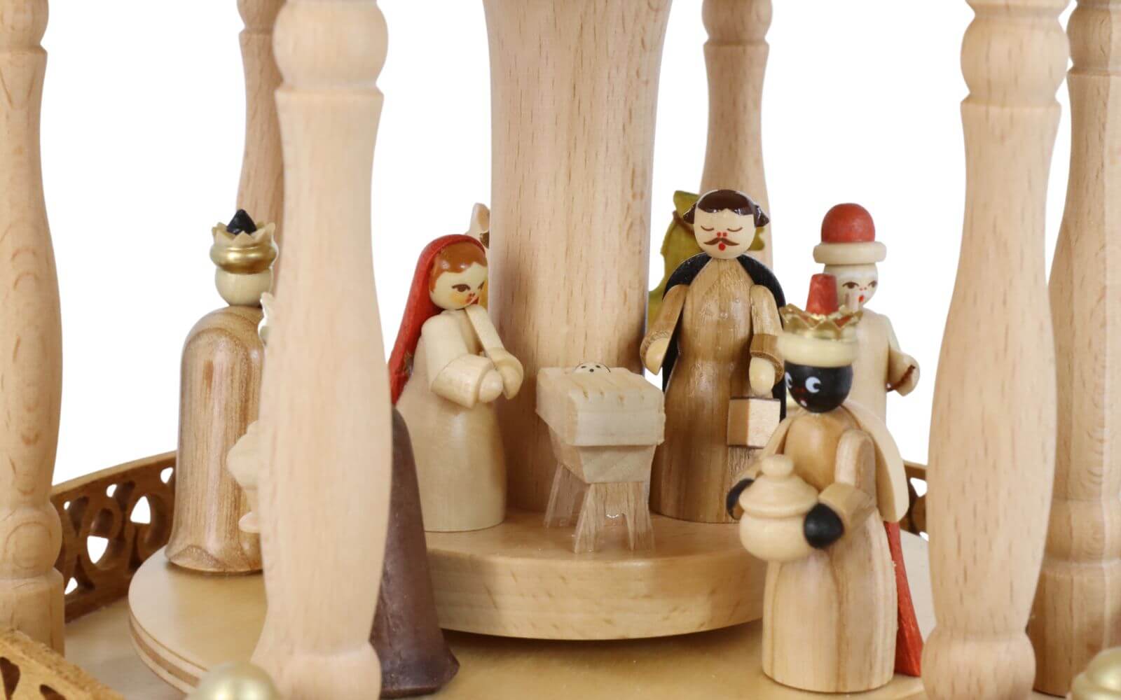 Weihnachtspyramide für Teelichte Heilige Familie, 1 - stöckig, 35 cm von Richard Glässer_3