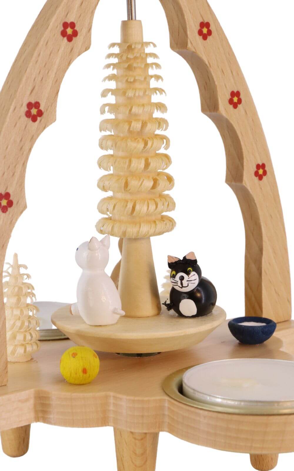 Weihnachtspyramide mit Katzen, 20 cm von Richard Glässer_3