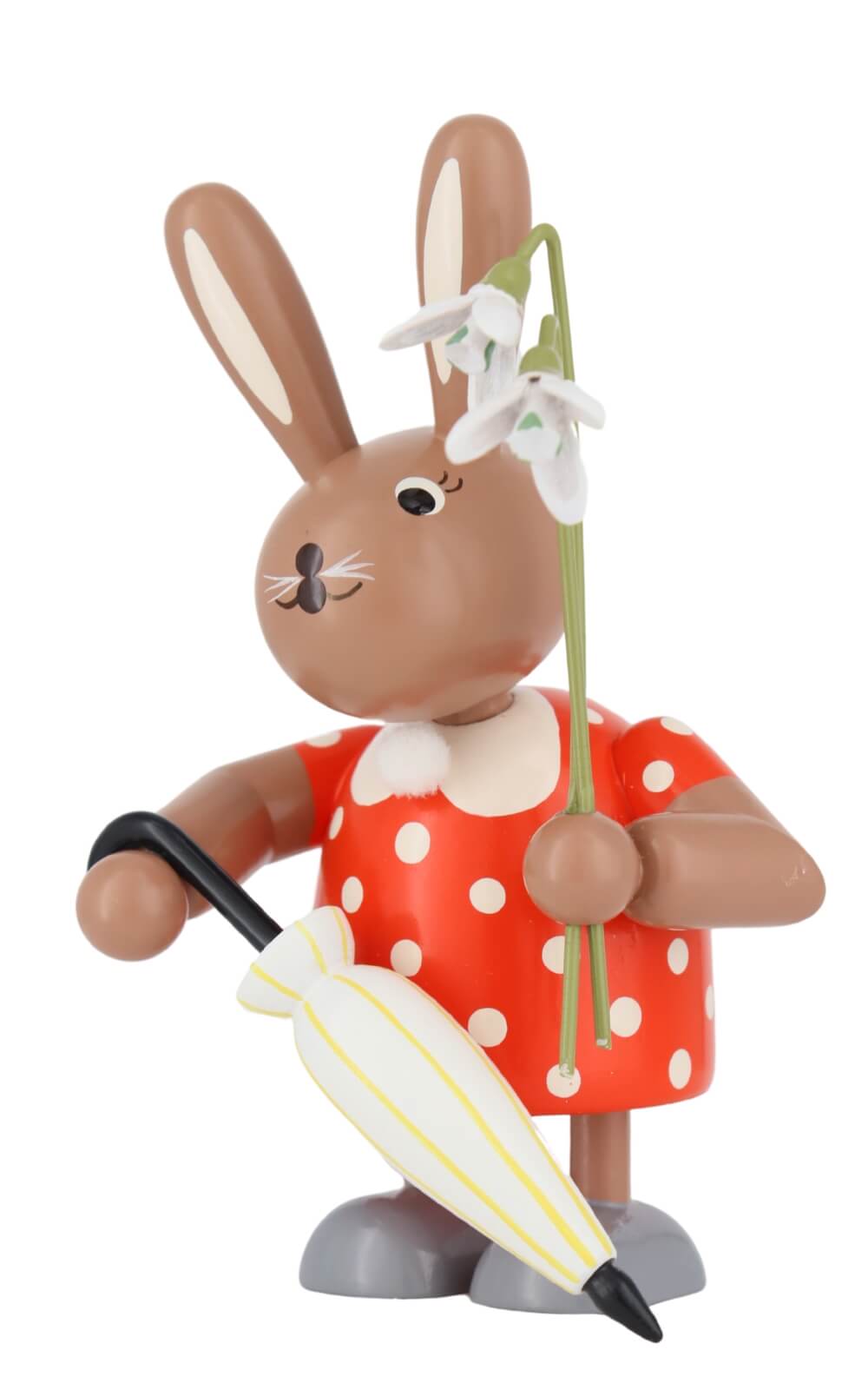 Osterhase - Häsin mit Schneeglöckchen, 11 cm von KWO_3