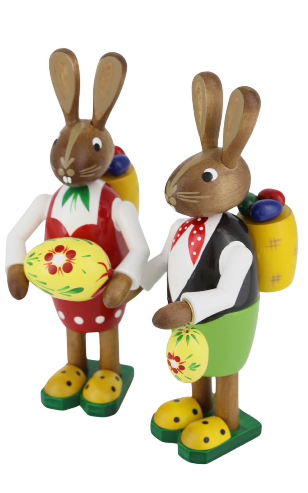 Osterhasenpaar mit Korb und Eiern von Figurenland Uhlig GmbH