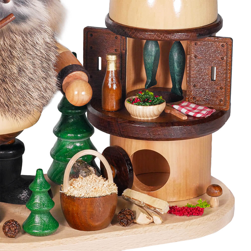 Räuchermännchen Wichtel am Räucherofen, 26 cm von DWU Drechselwerkstatt Uhlig_1