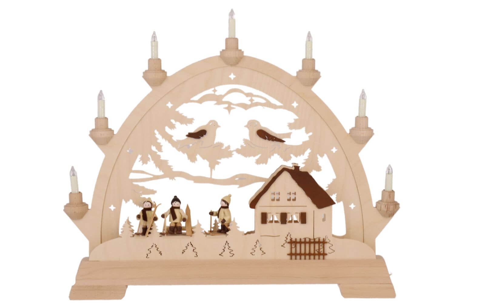 Schwibbogen - Rundbogen Haus mit Skifahrer von Taulin_1