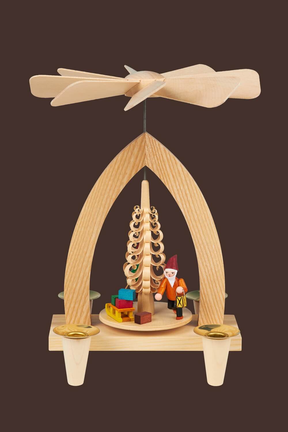 Weihnachtspyramide mit Wichtel, 26 cm, Heinz Lorenz Olbernhau/ Erzgebirge_ Bild2