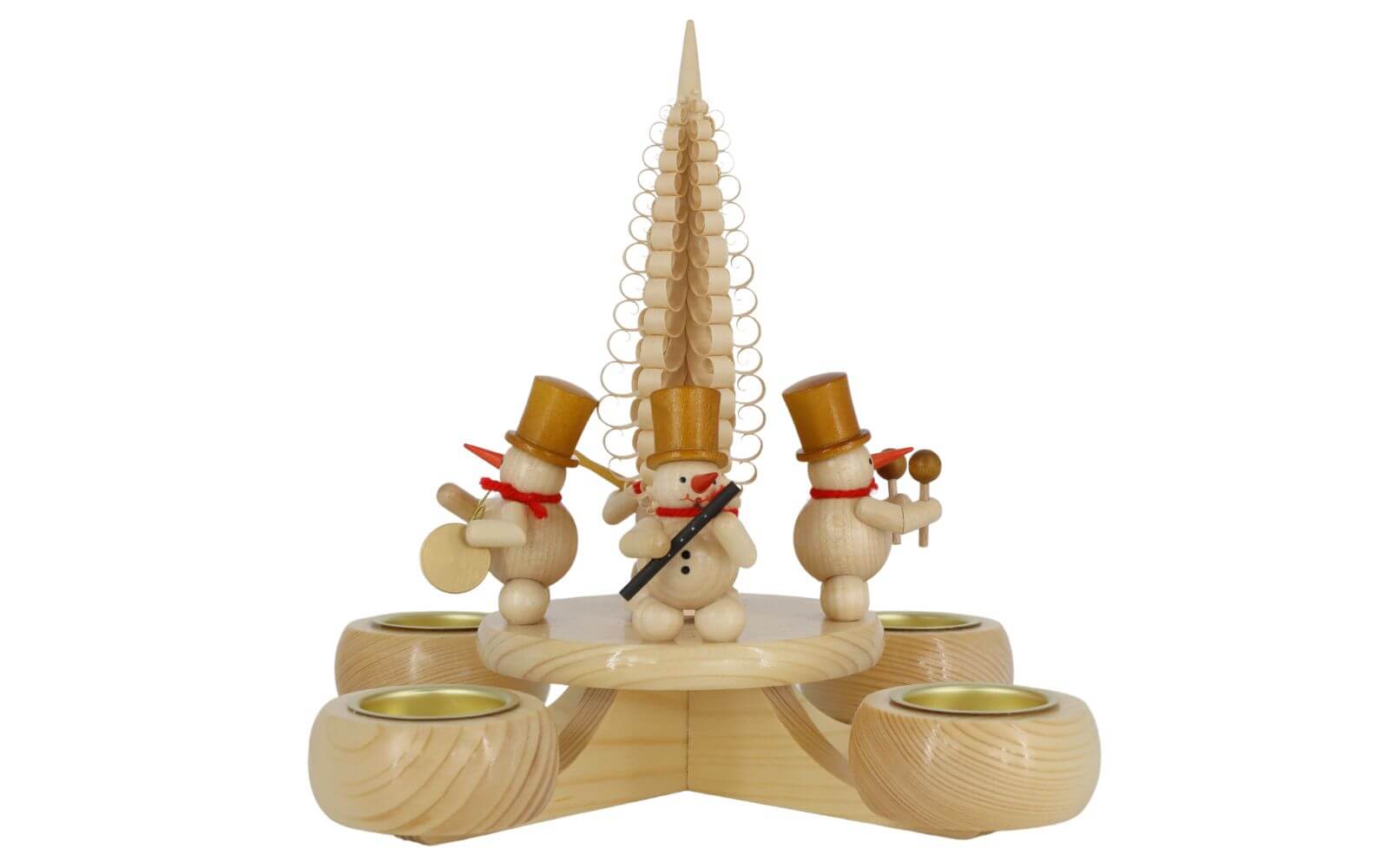 Adventsleuchter mit Schneemännern, für Teelichte natur, 23 cm von Ralf Zenker_1