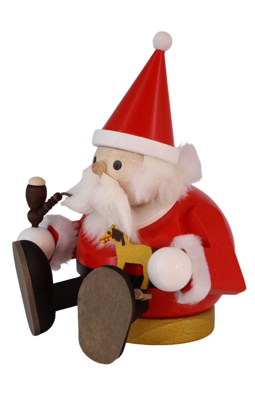 Kugelräuchermännchen Weihnachtsmann sitzend, 15 cm von Richard Glässer_Bild1