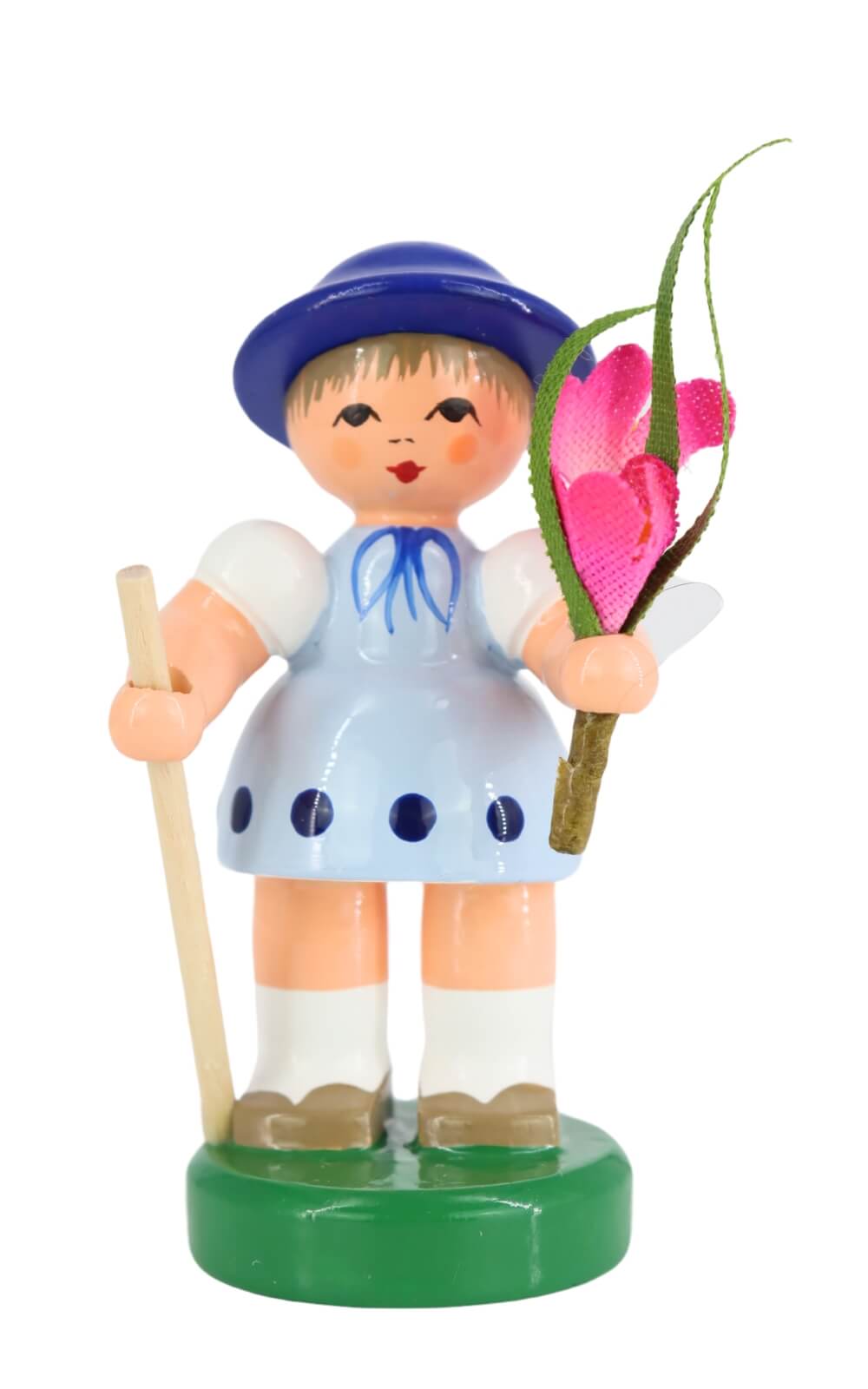 Miniatur Blumenmädchen, hellblau/blau von Figurenland Uhlig GmbH_2