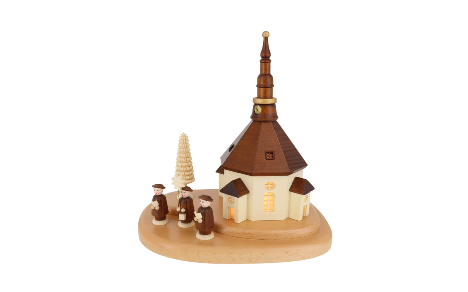 Sockelbrett Seiffener Kirche mit Kurrende von SEIFFEN.COM_4