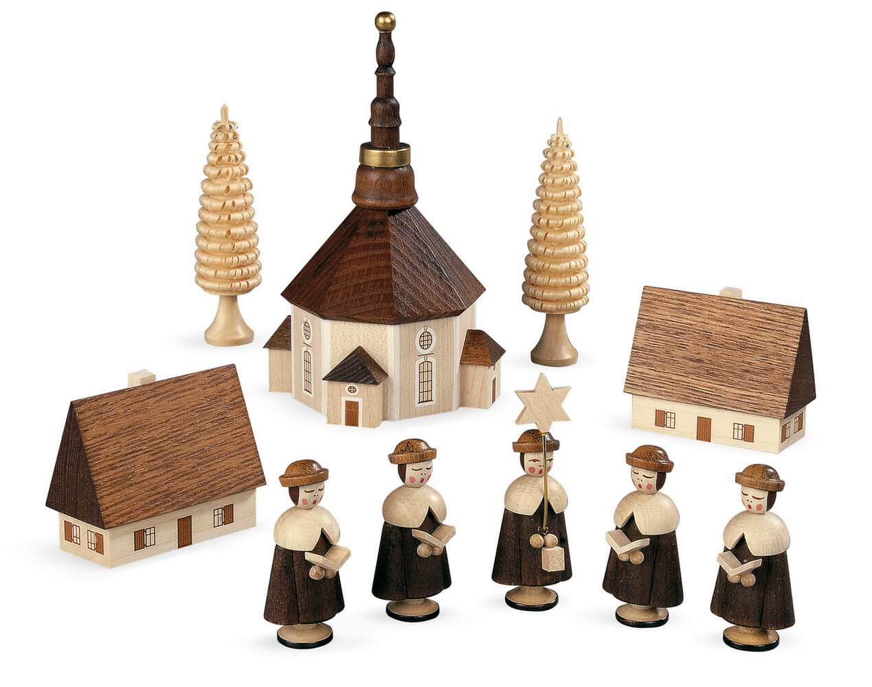 Kurrende Seiffener Kirche, natur von Müller Kleinkunst aus dem Erzgebirge