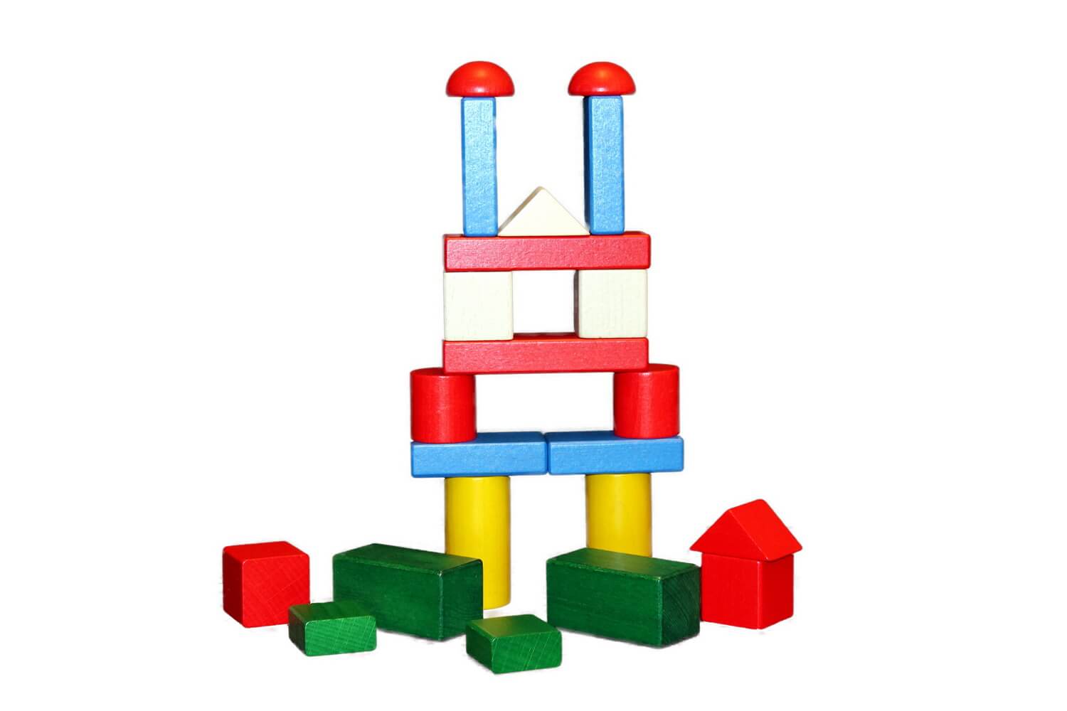 Baukasten farbig mit 22 Bausteinen von Ebert GmbH