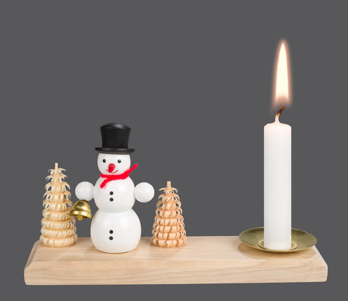 Schneemann Weihnachtskerzenhalter
