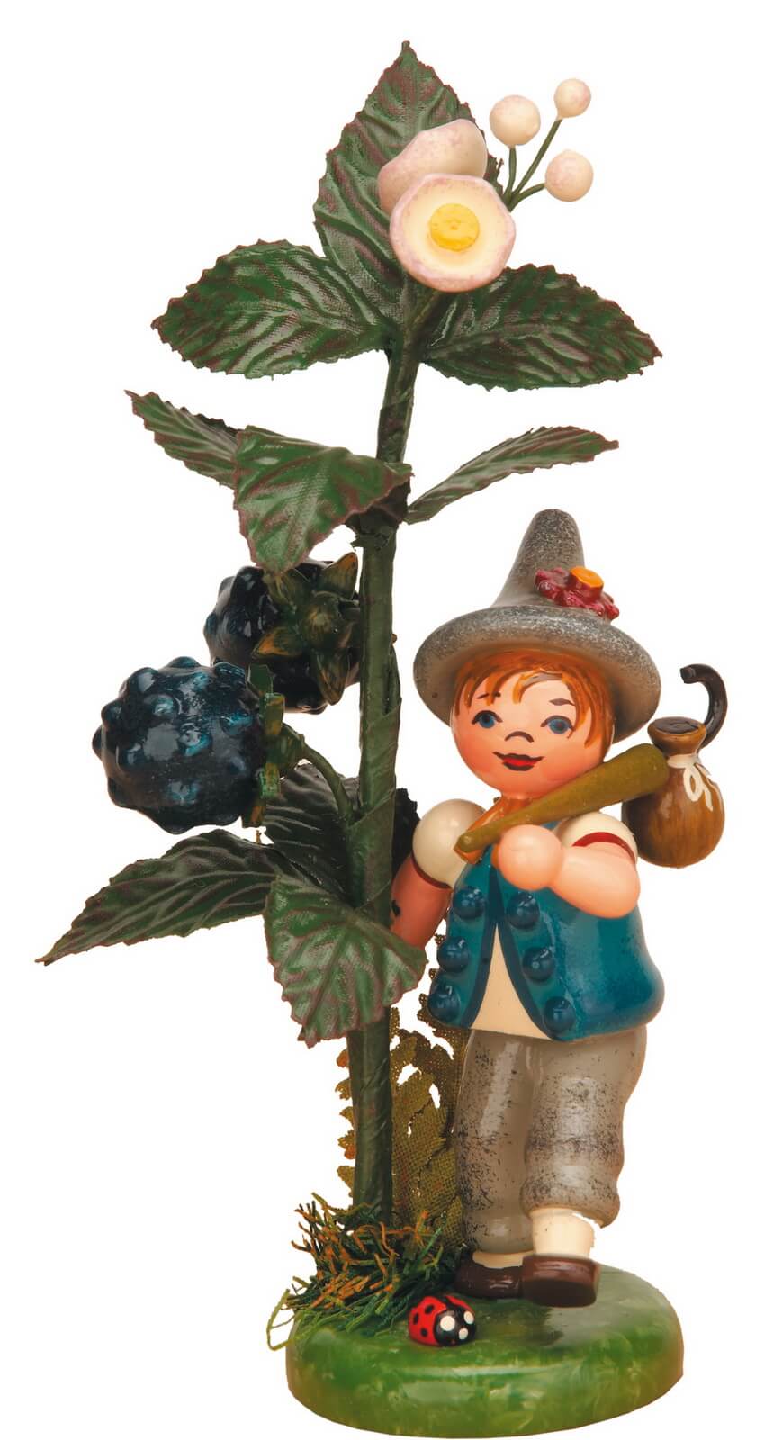 Blumenkind Herbstkind Brombeere, 13 cm, farbig von Hubrig Volkskunst