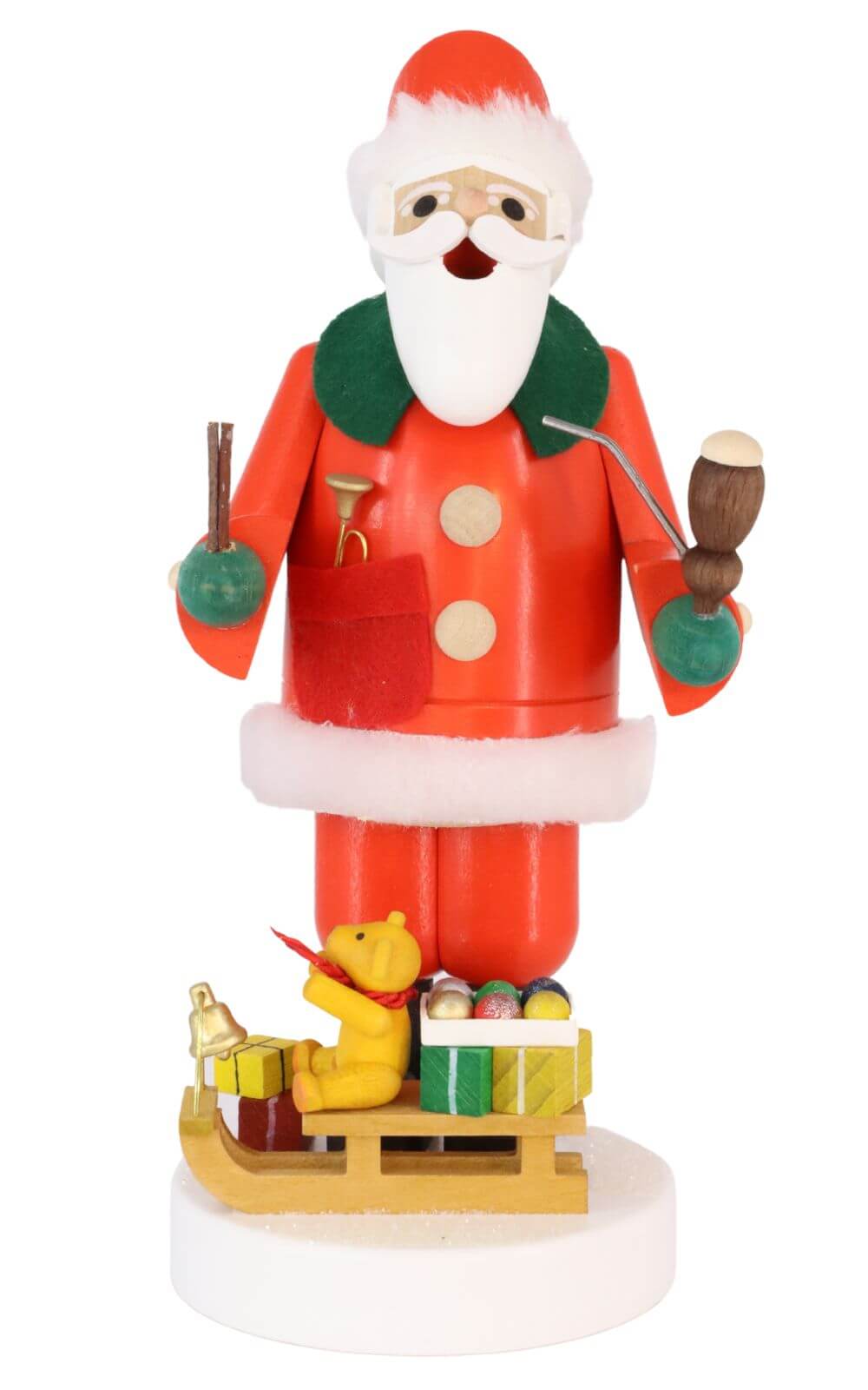Räuchermännchen Weihnachtsmann mit Schlitten, 19 cm von Richard Glässer_1