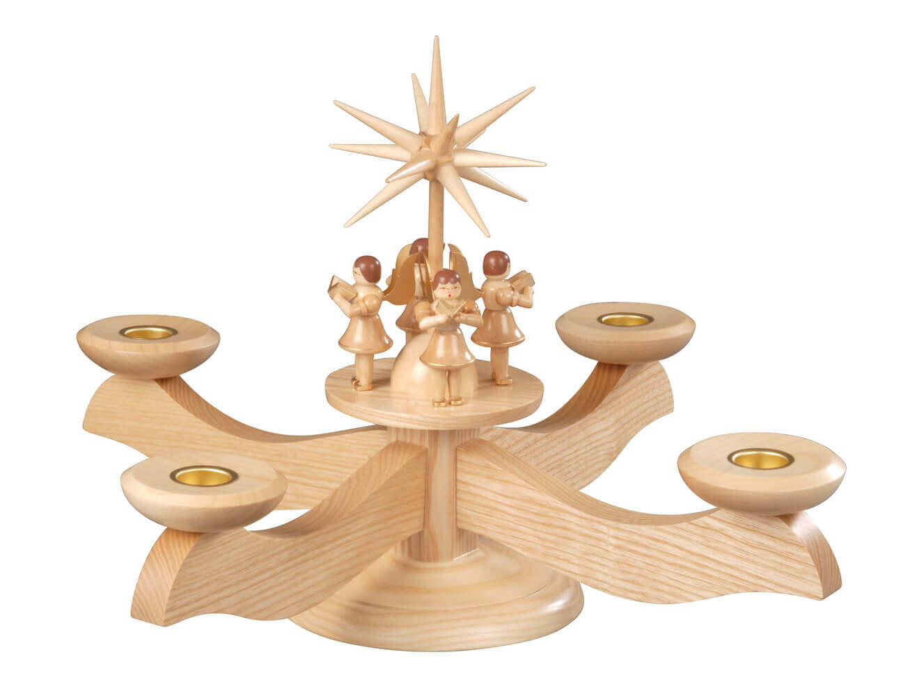 Adventsleuchter mit Engelchor, natur, 26 cm von Albin Preißler