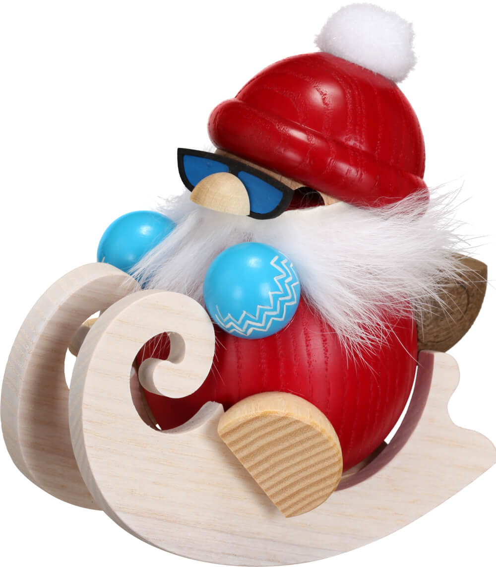 Räuchermännchen Nikolaus fährt Schlitten von Seiffener Volkskunst eG