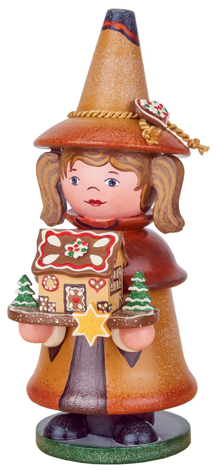Räuchermännchen Wichtel mit Pfefferkuchenhaus von Hubrig Volkskunst
