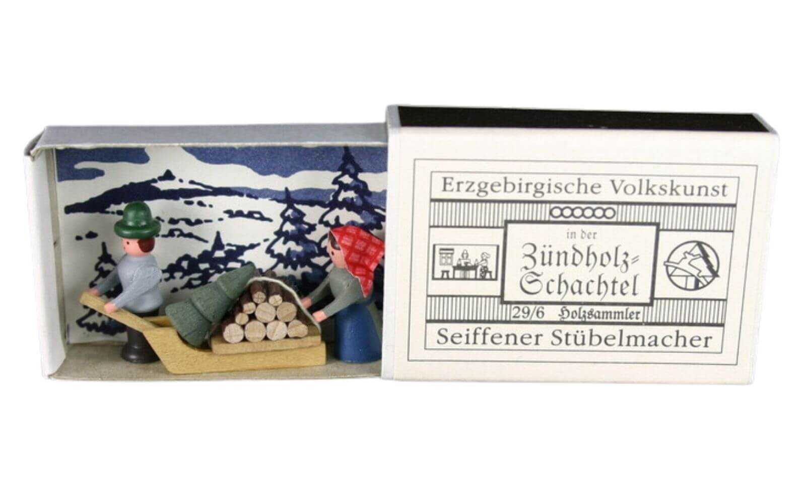 Zündholzschachtel Holzsammler von Gunter Flath