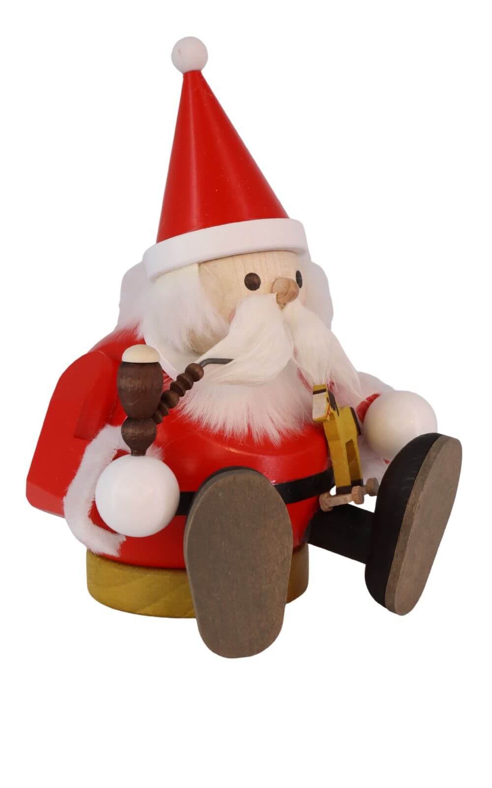 Kugelräuchermännchen Weihnachtsmann sitzend, 15 cm von Richard Glässer_Bild2
