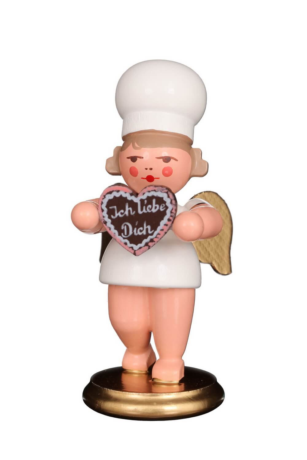 Weihnachtsengel - Bäckerengel mit Herz, 8 cm, farbig von Christian Ulbricht