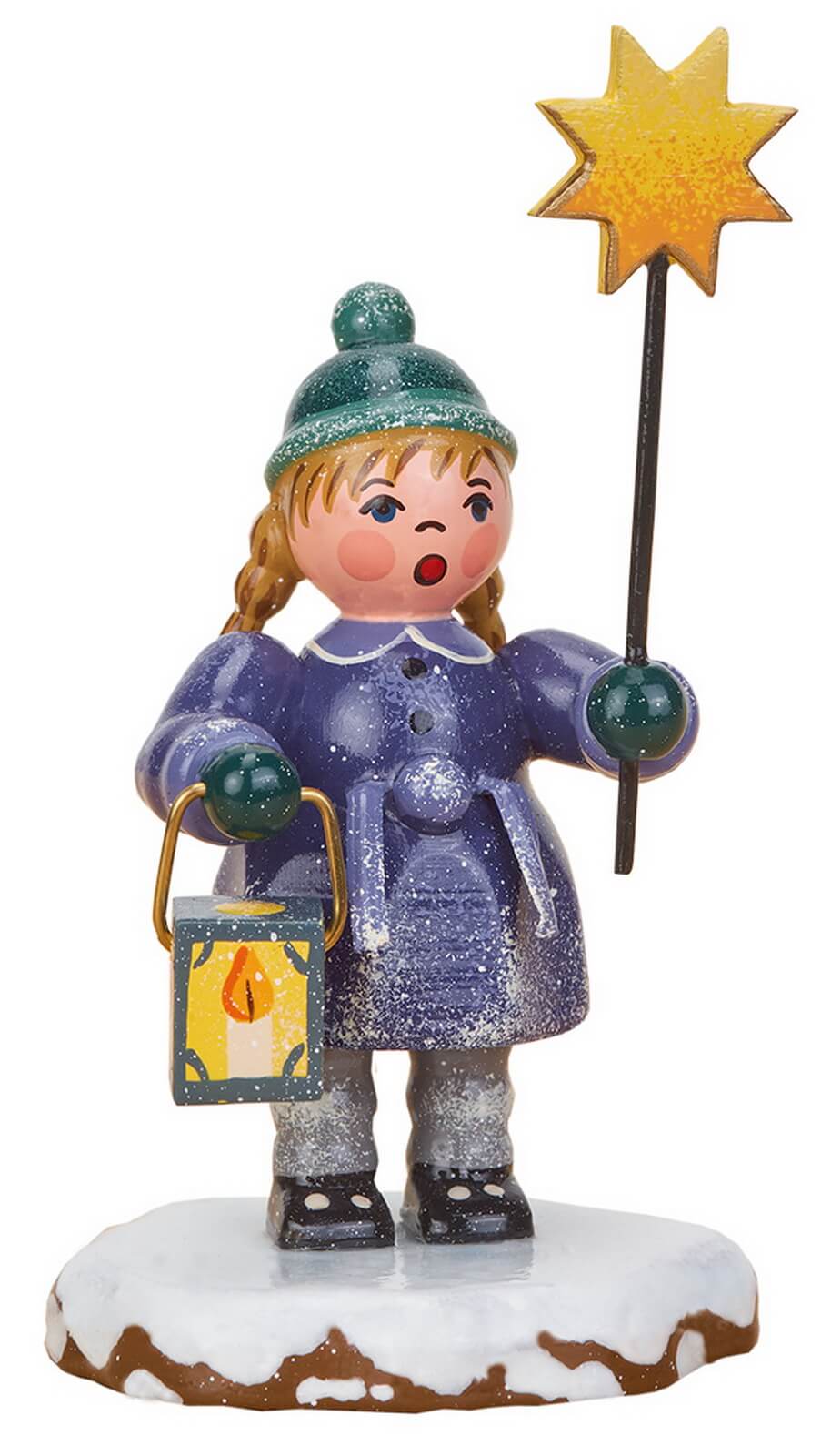 Miniatur Winterkind mit Stern, 8 cm von Hubrig Volkskunst