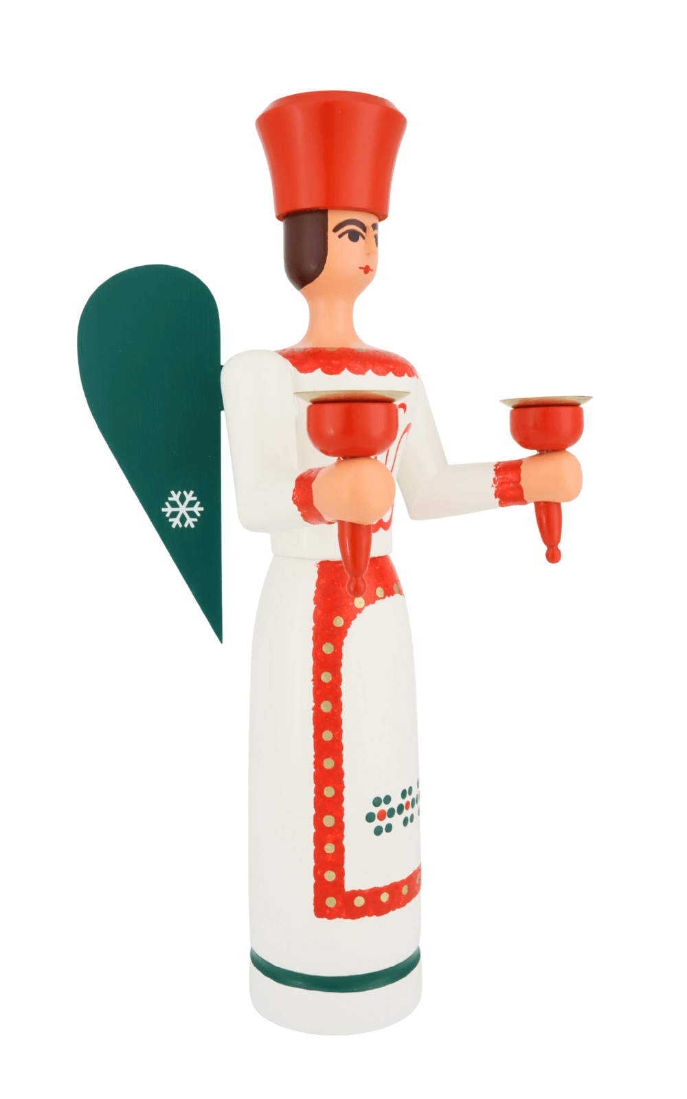 Weihnachtsengel für Wachskerzen, 38 cm, farbig von SEIFFEN.COM