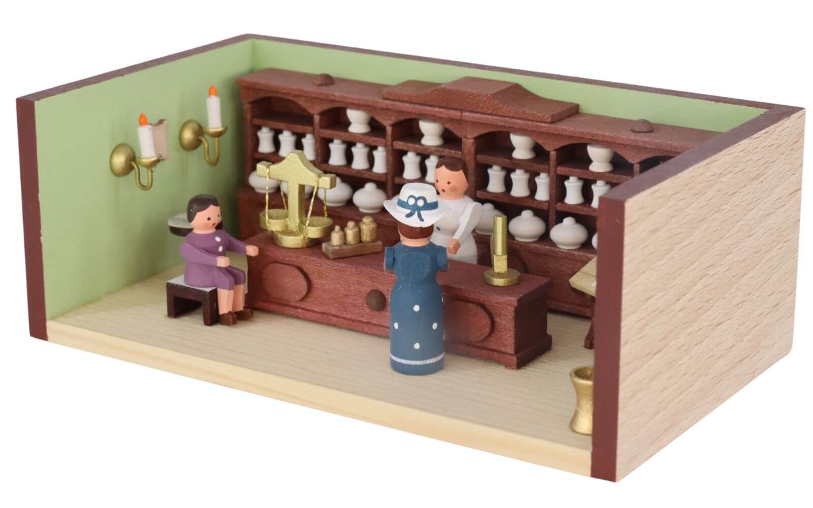 Miniaturstübchen Apotheke mit Apothekerin von Gunter Flath_1