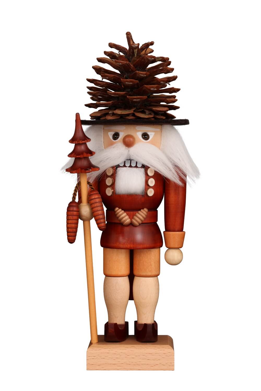 Nussknacker Zapfenmann, natur, 29 cm von Christian Ulbricht, Made in Germany