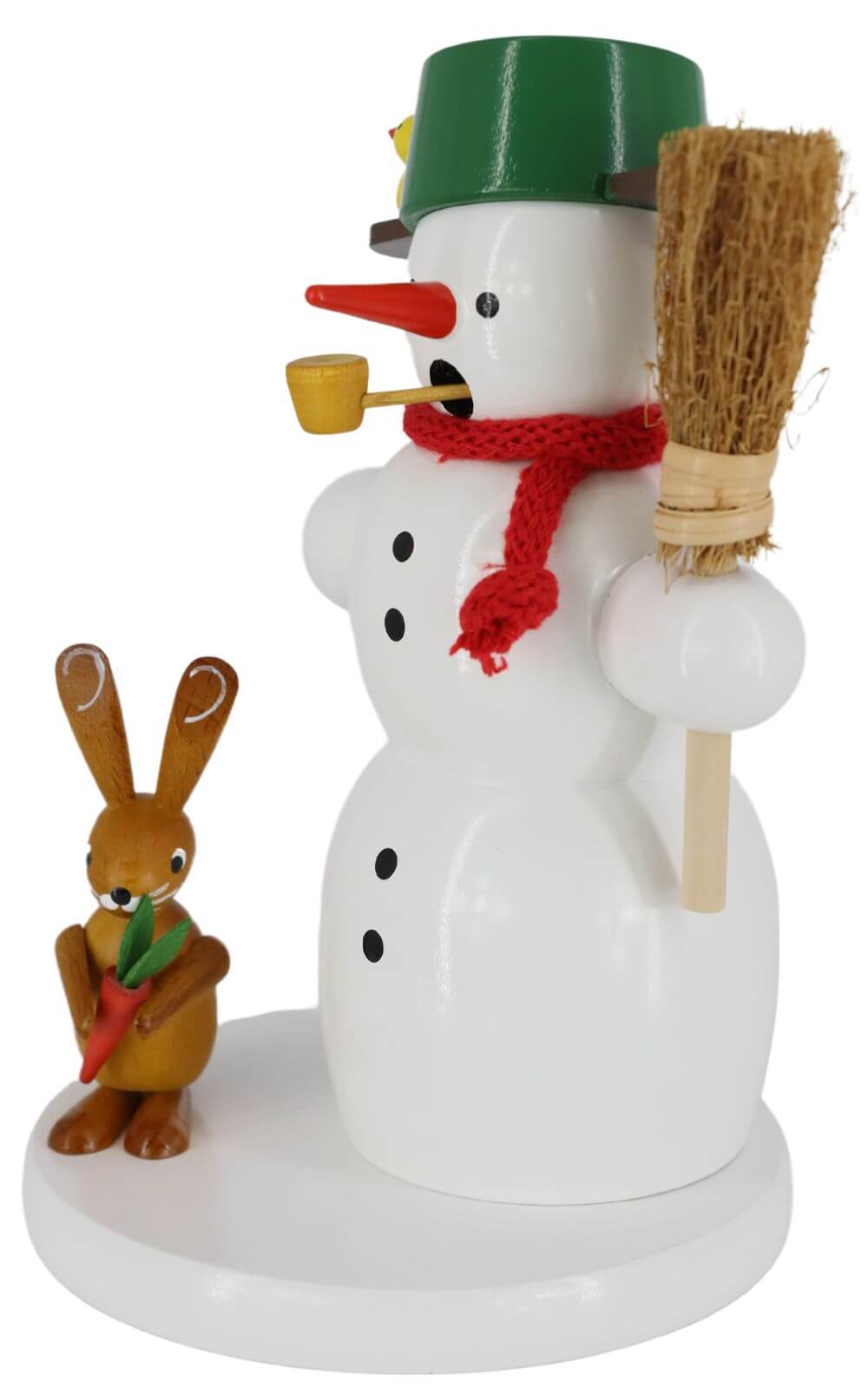 Räuchermännchen Schneemann mit Hase, 18 cm von Volker Zenker_3
