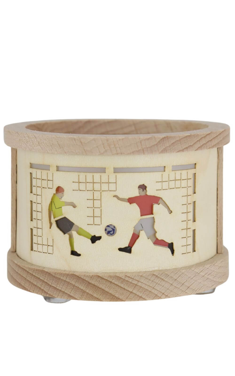 Laterne für Teelichte mit Fussball von Richard Glässer_2