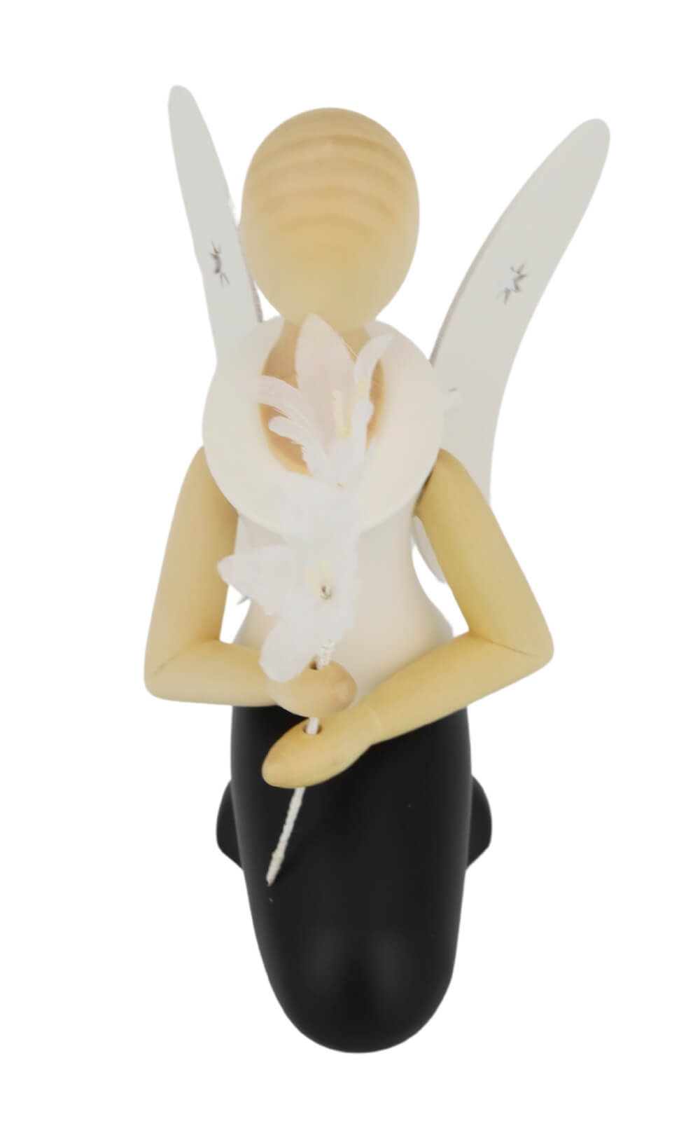 Engel - Sternkopf mit Glockenblume, knieend, 25 cm von Holzkunst Gahlenz_1