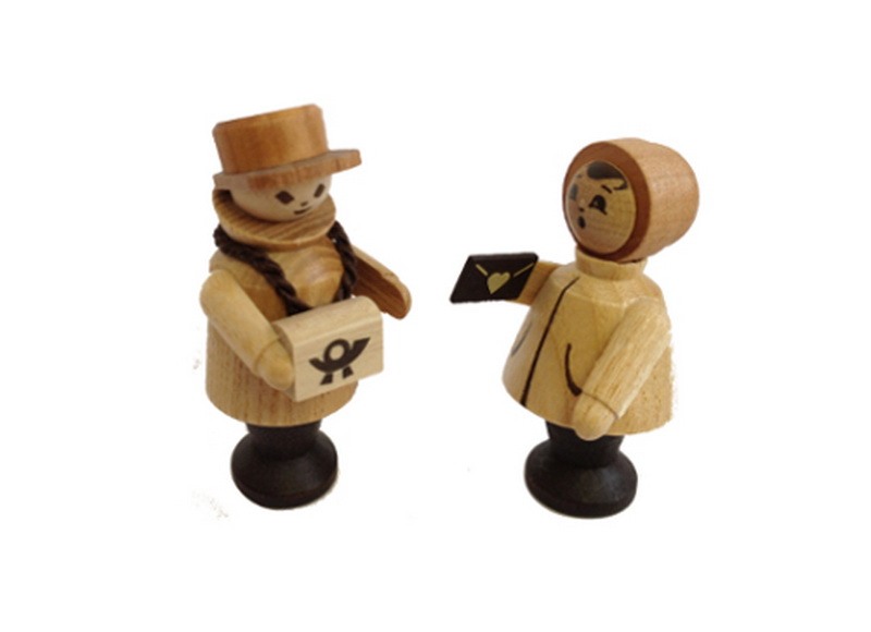 Postpärchen, natur, 6 cm von Spielwarenmacher Günther
