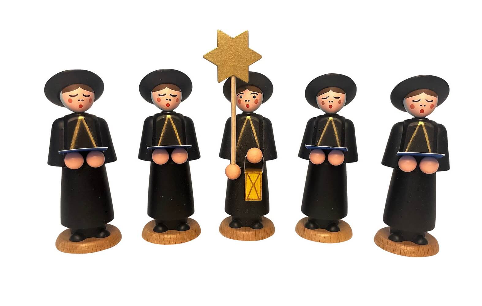 Miniaturen Kurrendefiguren, 5-teilig, schwarz von SEIFFEN.COM
